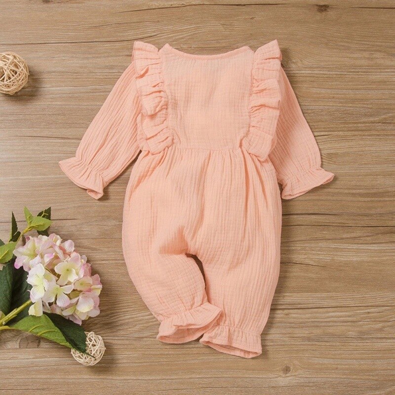 Newborn Baby Boy Girl Clothing Long Sleeve Romper Bodysuit Infant Cotton Jumpsuit Playsuit Kid