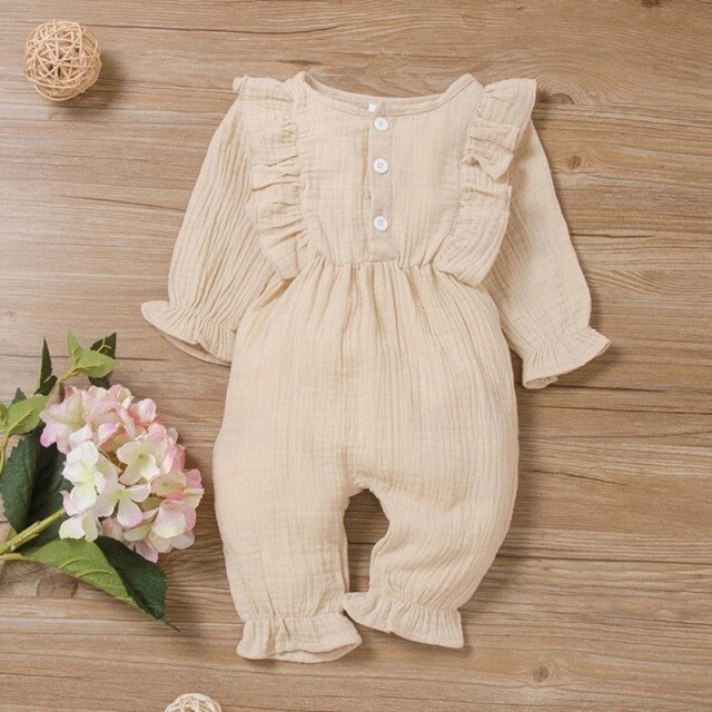 Newborn Baby Boy Girl Clothing Long Sleeve Romper Bodysuit Infant Cotton Jumpsuit Playsuit Kid