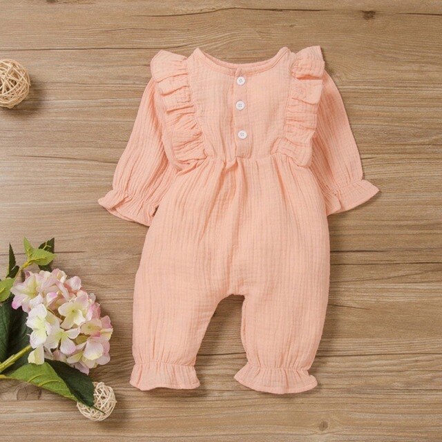 Newborn Baby Boy Girl Clothing Long Sleeve Romper Bodysuit Infant Cotton Jumpsuit Playsuit Kid