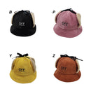 Winter Toddler Baby Infant Boy Girl Earmuffs Cap Warm Plush Soft Embroidery Pattern Hat