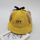 Winter Toddler Baby Infant Boy Girl Earmuffs Cap Warm Plush Soft Embroidery Pattern Hat
