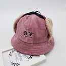 Winter Toddler Baby Infant Boy Girl Earmuffs Cap Warm Plush Soft Embroidery Pattern Hat