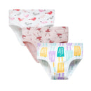 3 Pcs Children Underwear Print Kids Briefs 100% Pure Cotton Fashion Girls Panties