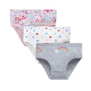 3 Pcs Children Underwear Print Kids Briefs 100% Pure Cotton Fashion Girls Panties