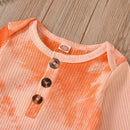 Newborn Wrap Sleepwear Baby Tie Dye Nightgown And Hat Long Sleeve