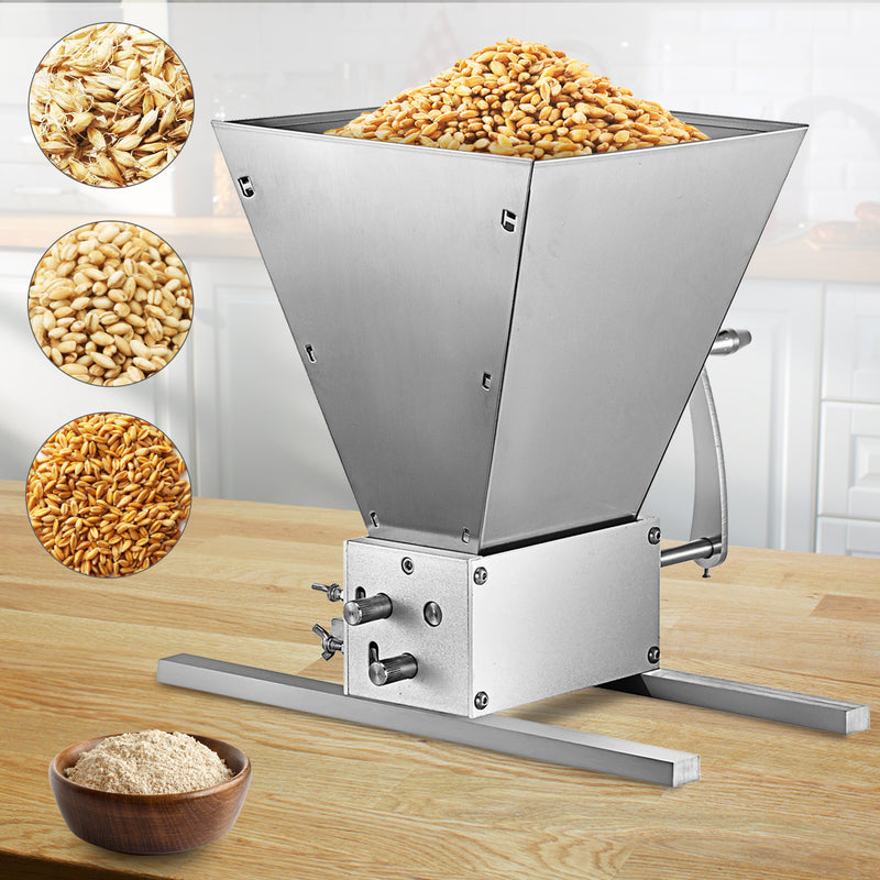 Stainless 2-Roller 3-Roller Manual Grain Mill Grinder Barley Crusher Food Processors Homebrew