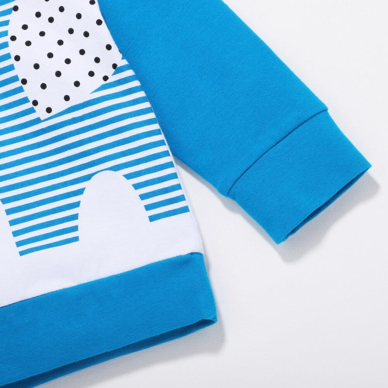 Two-Piece Spring Autumn Baby Boy Sweatshirt Set Suit Infant Kids Outfits  Elephant Print