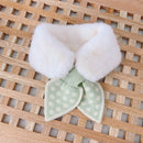 New Winter Sweet Plush Polka Dot Children Scarf Korean Girl Knit Scarf (3342) Black