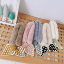 New Winter Sweet Plush Polka Dot Children Scarf Korean Girl Knit Scarf (3342) Black
