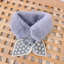New Winter Sweet Plush Polka Dot Children Scarf Korean Girl Knit Scarf (3342) Black