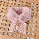 New Winter Sweet Plush Polka Dot Children Scarf Korean Girl Knit Scarf (3342) Black
