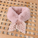 New Winter Sweet Plush Polka Dot Children Scarf Korean Girl Knit Scarf (3342) Black