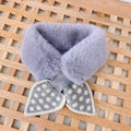 New Winter Sweet Plush Polka Dot Children Scarf Korean Girl Knit Scarf (3342) Black