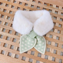 New Winter Sweet Plush Polka Dot Children Scarf Korean Girl Knit Scarf (3342) Black