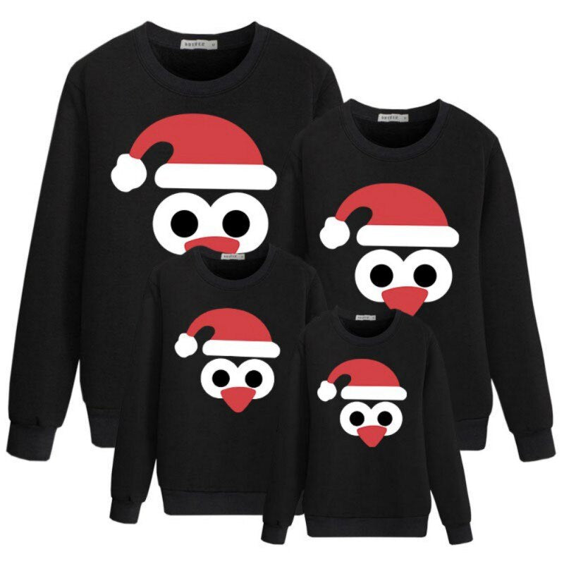 Autumn Christmas Snowman Long Sleeve Pullover Lovely Sweatshirts Xmas Tops  Family Outfits