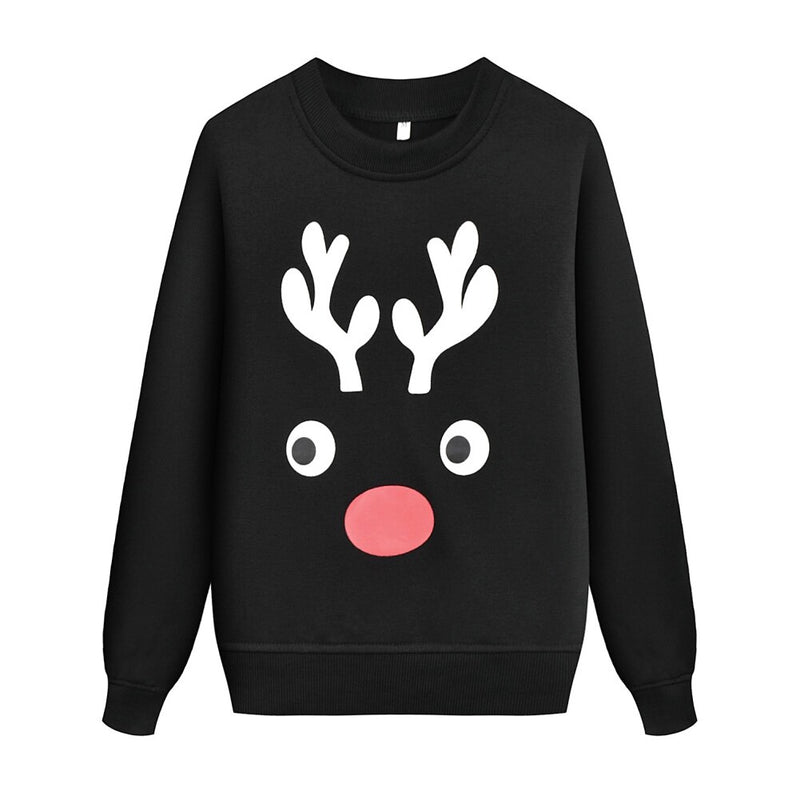 Autumn Dad Mom Kids Baby Long Sleeve Reindeer Sweatshirt Family Matching Christmas Outfits