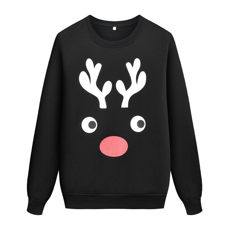 Autumn Dad Mom Kids Baby Long Sleeve Reindeer Sweatshirt Family Matching Christmas Outfits