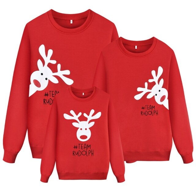 Autumn Family Matching Mom Kid Baby Girl Christmas Sweatshirt Pullover Tops Jumper Blouse