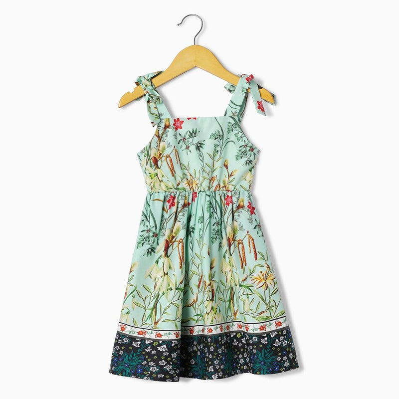 Mom Baby Summer Mother Daughter Floral Pattern Sleeveless Dress Kids Girl Sundress Clothes