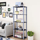5-Tier Multi-Functional Storage Shelves Rack Display Bookcase Home Furni Black