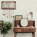 Wall Mounted Jewelry Organizer Vintage Wood Jewelry Holder Hanger Display Rack