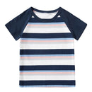 Summer Mommy Daughter Floral Print Sleeveless Dress Daddy SonStriped T-shirt Family Matching