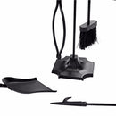 5 PCS Hearth Tool Fireplace Set Fire Tools Set Black Home 31" Pedestal Base HW53818