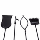 5 PCS Hearth Tool Fireplace Set Fire Tools Set Black Home 31" Pedestal Base HW53818
