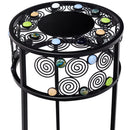 Ironwork Pot Plant Stand with Ceramic Beads decor, a Set of 3 Different Sizes
