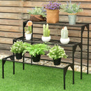 3 Tier Shelf Flower Plant Display Stand Rack Large Modern Black Metal Heavy Duty