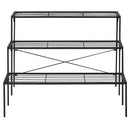 3 Tier Shelf Flower Plant Display Stand Rack Large Modern Black Metal Heavy Duty