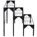3 Tier Shelf Flower Plant Display Stand Rack Large Modern Black Metal Heavy Duty