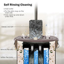 Flat Squeeze Mop Bucket 2 Pcs Microfiber Pad Hand-Free Wringing