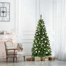 6 ft Premium Hinged Artificial Christmas Tree Mixed Pine Needles w/ Pine Cones CM22803
