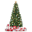 6 ft Premium Hinged Artificial Christmas Tree Mixed Pine Needles w/ Pine Cones CM22803