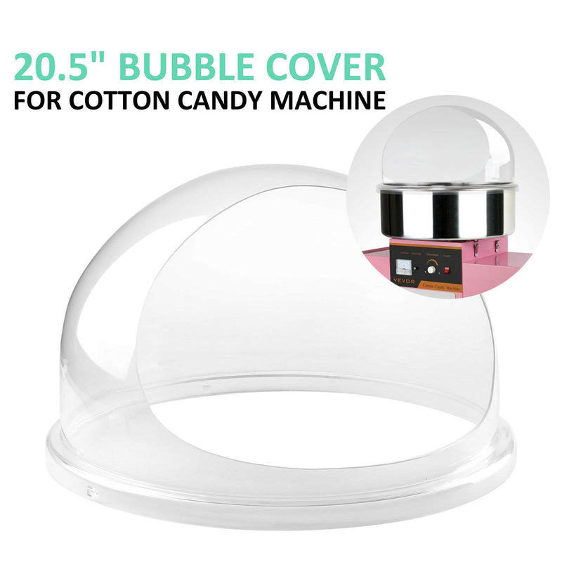 21" Commercial Cotton Candy Machine Cover Clear Floss Sugar Maker Bubble Shield Dome