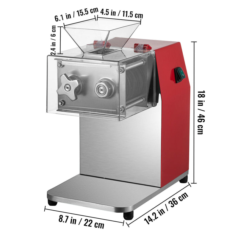 Commercial Electric Meat Cutter Slicer Shredding Machine 551lbs/h 850w Food Chopper Chipper