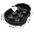 Ice Skull Cube Maker 4/6 Grid Black Silicone Tray DIY Creative Silica Gel Gun Bullet Skull Shape