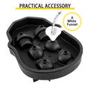 Ice Skull Cube Maker 4/6 Grid Black Silicone Tray DIY Creative Silica Gel Gun Bullet Skull Shape