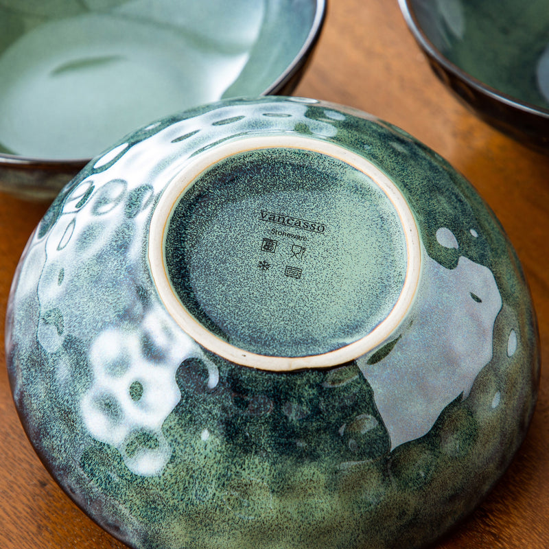 Starry Green 4/8/12-Piece 550ML  Bowl Set Vintage Ceramic