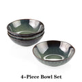 Starry Green 4/8/12-Piece 550ML  Bowl Set Vintage Ceramic