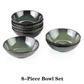 Starry Green 4/8/12-Piece 550ML  Bowl Set Vintage Ceramic