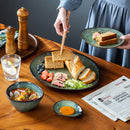 Green 11/22/33-Piece Ceramic Tableware Dinner Set Vintage Style