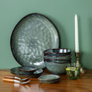 Green 11/22/33-Piece Ceramic Tableware Dinner Set Vintage Style