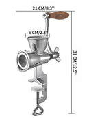 Manual Grain Grinder 1.6Inch Thickness Coffee Machine Mill with Hand Crank Table Clamp Design