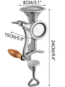 Manual Grain Grinder 1.6Inch Thickness Coffee Machine Mill with Hand Crank Table Clamp Design