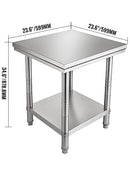 Professional Stainless Steel Kitchen Prep Work Table Loads Up 500LBS(Top) 220LBS(Under)