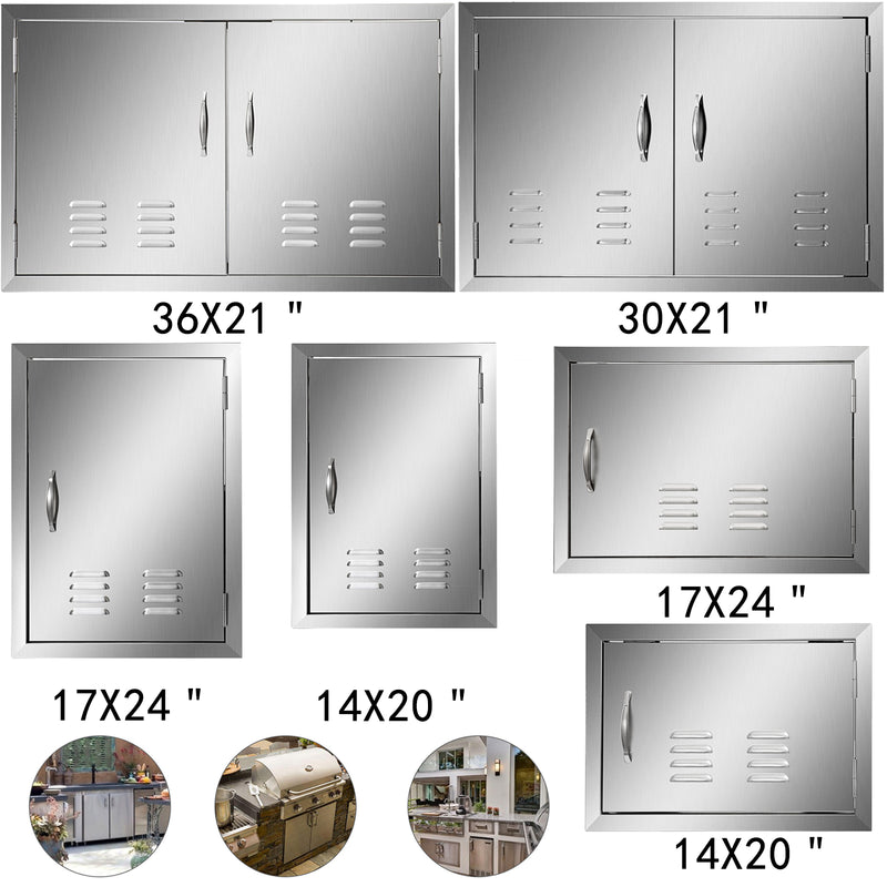 Outside Kitchen Door Vertical Stainless Steel Handle Waterproof Storage Cabinet Durable Magnetic