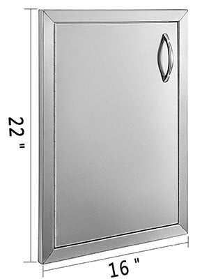 Outside Kitchen Door Vertical Stainless Steel Handle Waterproof Storage Cabinet Durable Magnetic