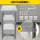 Commercial Stainless  Work Table 2 Shelves Commercial Kitchen Food Prep with Installation Kit